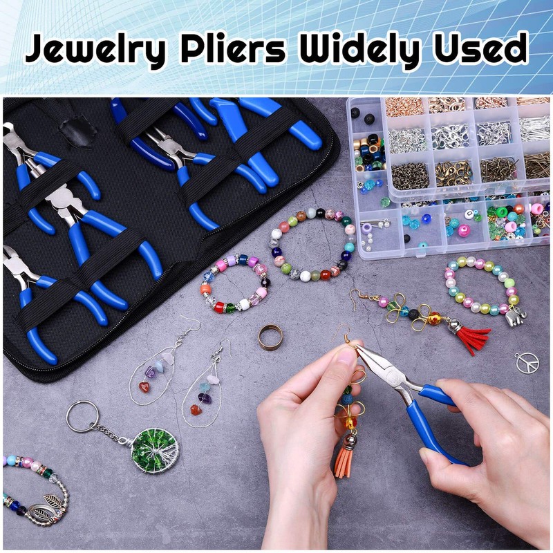 Shynek Jewelry Making Pliers Tools, 8pcs Micro Jewelry Pliers Set