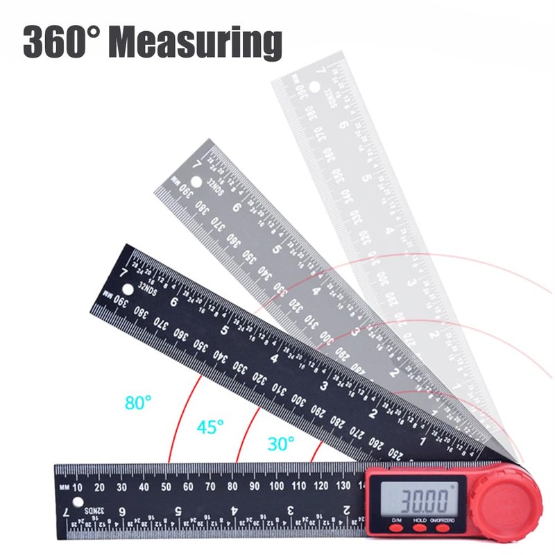 Gasea Digital Angle Finder Ruler, 200mm/7 Inch LCD Digital Protractor