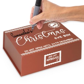 TANNESS Christmas Eve Box - DIY Personalisable Christmas Box, Xmas Eve Box | Gift Boxes for Presents Gift Box | Christmas Cardboard Boxes, Christmas Boxes for Gifts, Christmas Eve Box For Kids