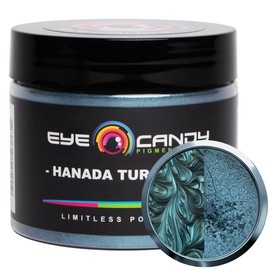 Eye Candy Premium Mica Pigment Powder Hanada Turquoise (50G) Multipurpose DIY Arts and Crafts Additive | Epoxy, Resin Art, Nail Polish, Paint, Slime, Bath Bombs, Cosmetics