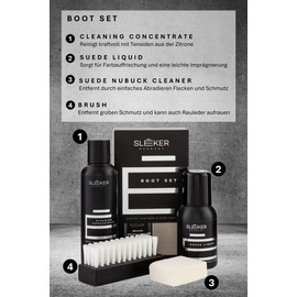 SLEKER Unisex Sleeker Boot Shoe Care Set, Colourless, clear