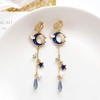 Feel Moon Angel Wings Crystal Earrings for Women Cute Moon