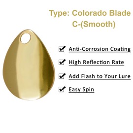 30pcs Fishing Spinner Blades Colorado/Willow Spinner Blade Silver Gold Copper Blade Spinnerbait Lure Making Supplies Spinner Walleye Rig DIY Parts Accessories Tackle Box