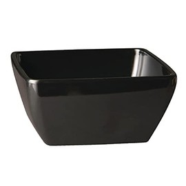 APS GF135 Melamine Square Bowl, 12.5 cm Item Length, Pure Black