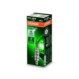 Osram Ultra Life H1 Halogen Headlight Bulb, 64150ULT, 12 V Car, Folding Box (Pack of 1), Bianco (Blanc)