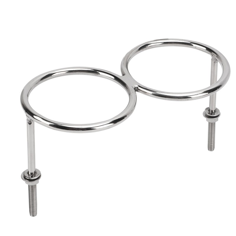 316 Stainless Steel Double Ring Cup Holder with Mounting Nut