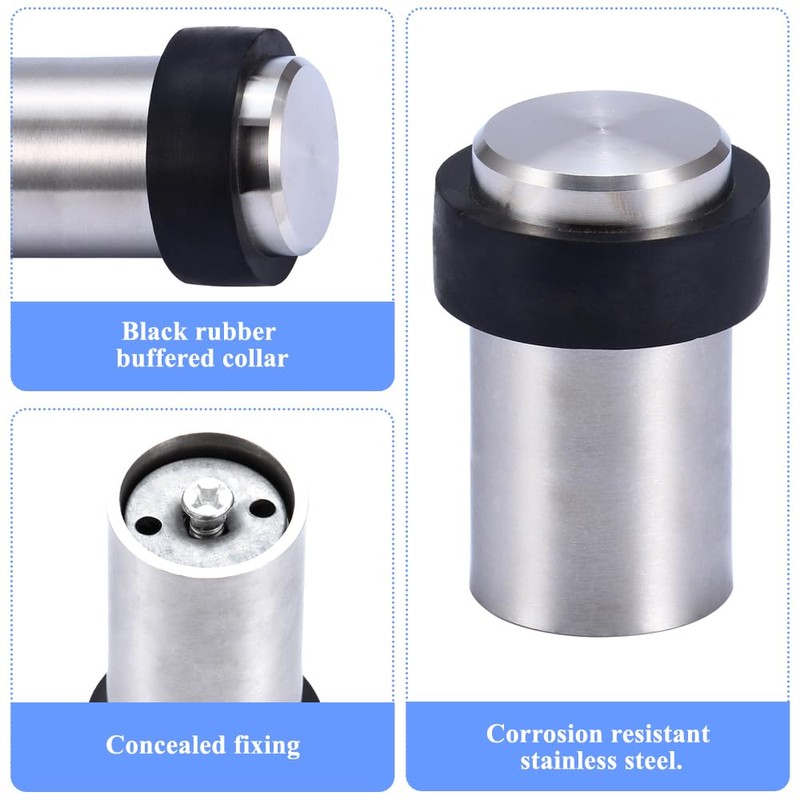 8 Pack Door Stop Floor Mount Door Stopper Stainless Steel