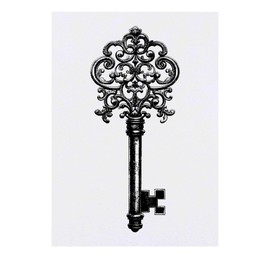 'Vintage Key' Temporary Tattoo - Water Resistant, Skin-Safe, Non-Toxic Transfer (TO00083737)