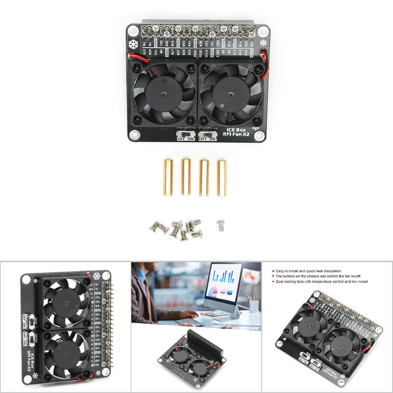 Cooling Fan for Raspberry Pi Heat Sink Expansion Board LED