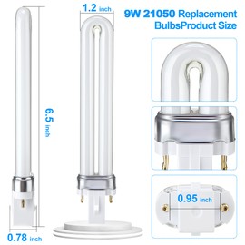 Kittmip 3 Pack 9W Bug Zapper Replacement Bulbs Compatible with Dynatrap DT3009 DT3019 DT3039 Dynatrap 21050 UV Bulb U Shaped Twin Tube Ultraviolet Mosquito Killer Lamp Bulb(3 Packs)