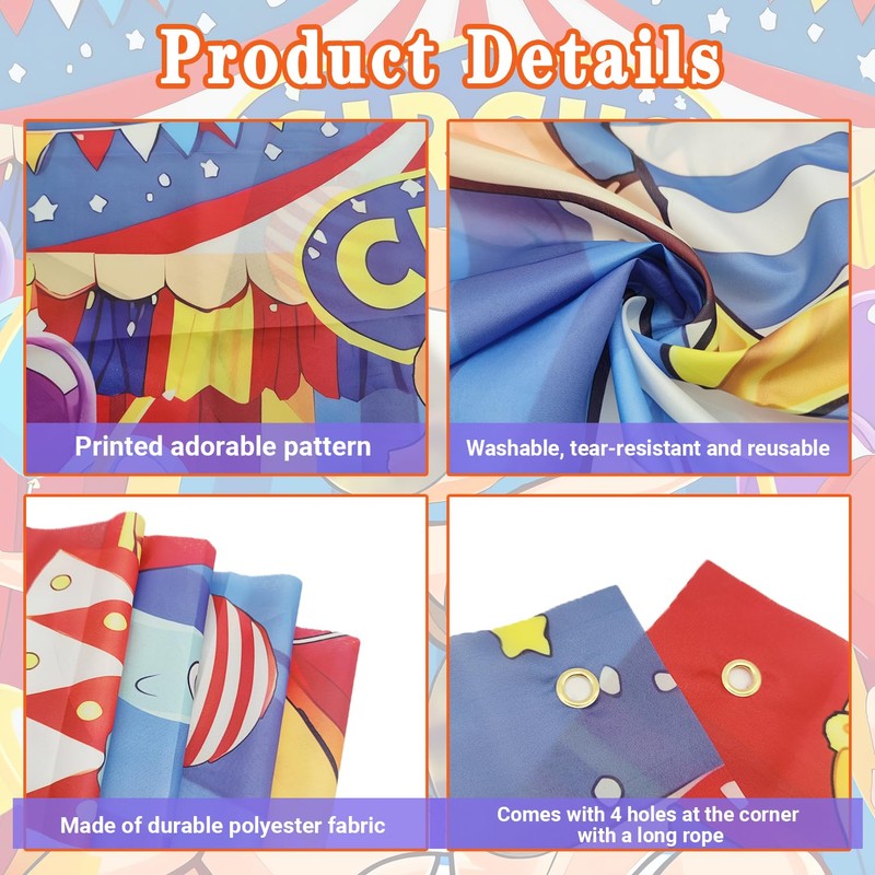 YINGLUBEN Carnival Circus Party Decoration, Carnival Photo Booth Backdrop, Carnival