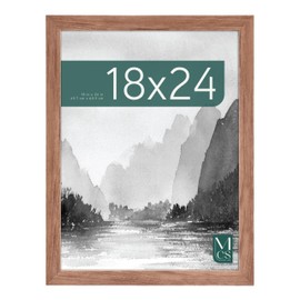 MCS Museum Poster Frame 18x24 Medium Oak Woodgrain, Vertical & Horizontal Wall Hanging Large Picture Frame for Photos, Posters & Art Prints (1-Pack)