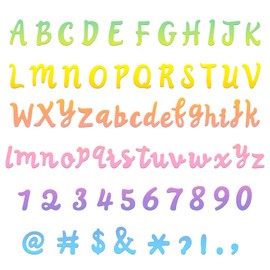 INFUNLY 71pcs Alphabet Die Cut for Card Making A-Z Letters Capital 26 Letters Metal Die Cuts Numbers Embossing Stencil Template with Punctuation for DIY Scrapbooking Craft Paper Decor