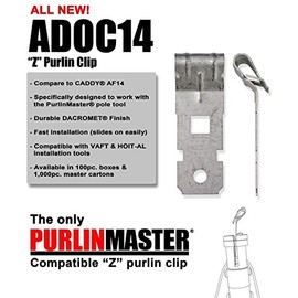 Doc's Z-Purlin Clips for Angled Flanges 1/8" - 1/4" Thick (50 PCS) ~ ADOC14