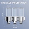 Stainless Steel Drill Free Triple Wall Mount Soap Dispenser Set