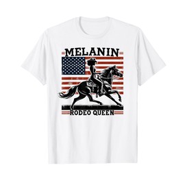 Melanin Rodeo Queen, Vintage African American Cowgirl T-Shirt