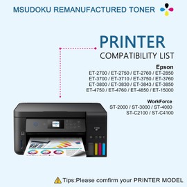 Msudoku 400ML Sublimation Ink Refill Bottles Work with ET-2760 ET-2720 ET-2803 ET-2850 ET-3760 ET-4850 ET-4760 ET-7750 Inkjet Printer Heat Press Transfer on Mugs T-Shirts Pillows (BK/C/M/Y, 4 Bottles)
