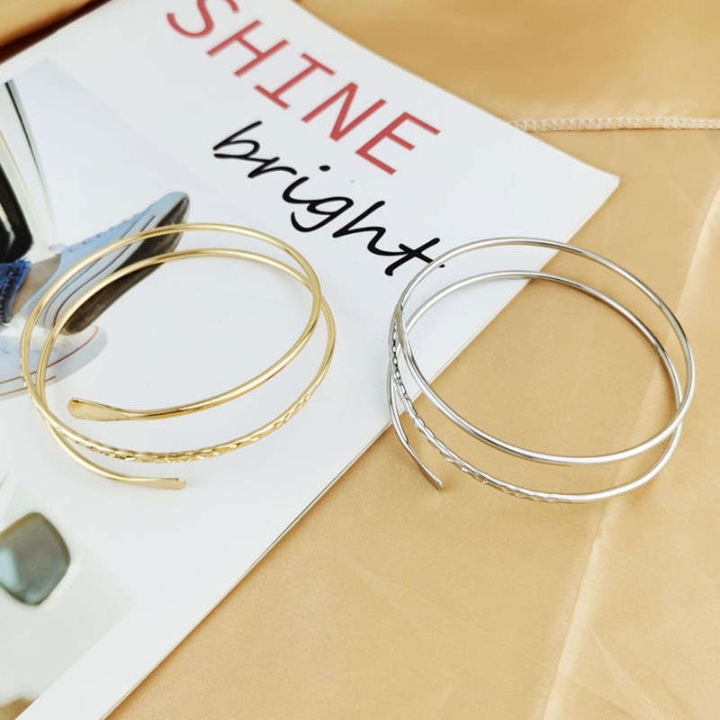 SSKHE Boho bangle, silver, adjustable upper bangle, open end bangle,