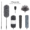 DELUX Microfiber Feather Duster,7 PCS Reusable Bendable Washable Cobweb Duster