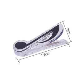 WANDIC 5pcs Music Note Clip Book Page Clip Plastic Stationary