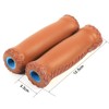 DEWIN Leather Handlebar Grips, Brown Leather Handlebar Cover,Three Colors Retro