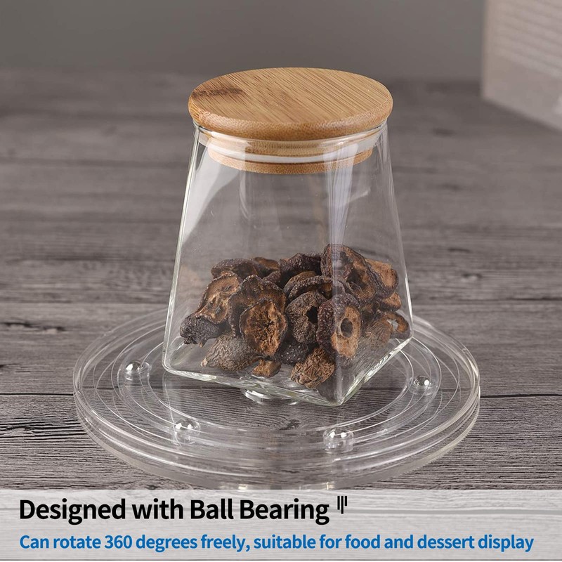 Bivethoi 6 Inch Turntable Mini Turntable Organizer, Clear Rotating Tray