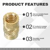 PATIKIL Threaded Inserts 1/4 Inch - 20 x 8 x