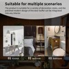 4 Pcs Self Adhesive Floor Door Stoppers,Black Stainless Steel Half