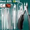2 Pack 11-Piece Stainless Steel Manicure and Pedicure Tool Sets