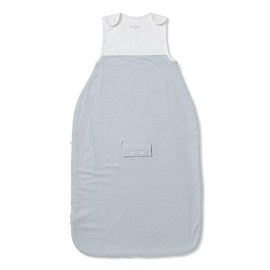 MORI Baby Unisex Clever Sleep Sack in Blue Stripe with Fitted Neck - Two Way Zip Sleeping Bag - Breathable Swaddle - 1.5 TOG