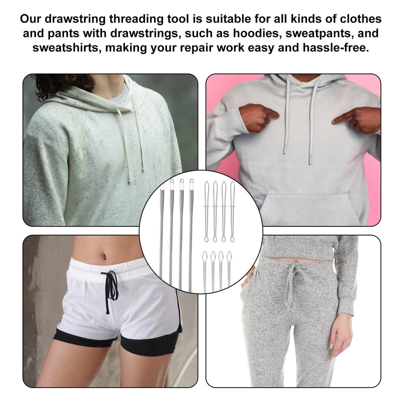 Tinoaly 12pcs Rope Threader, 3 Designs DIY Rope Threader Clips