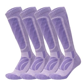 cozycube Ski Socks, Snowboard Socks, Men's, Women's, 2 Pairs Set, 1 Pair Set, Stylish, Unique Design, Antibacterial, Deodorization, For Mountain Climbing, Ultra Thick, Heat Retention, Breathable,