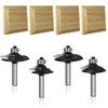 LEATBUY Router Bit Set 1/4-Inch Shank Door&Drawer Front Edging 4