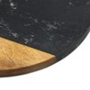 Tsnamay 9.84" Round Black Marble and Acacia Wood Cutting Boards,Handcrafted
