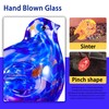 Solar Bird Garden Stake Lights - Hand Blown Glass Decorative