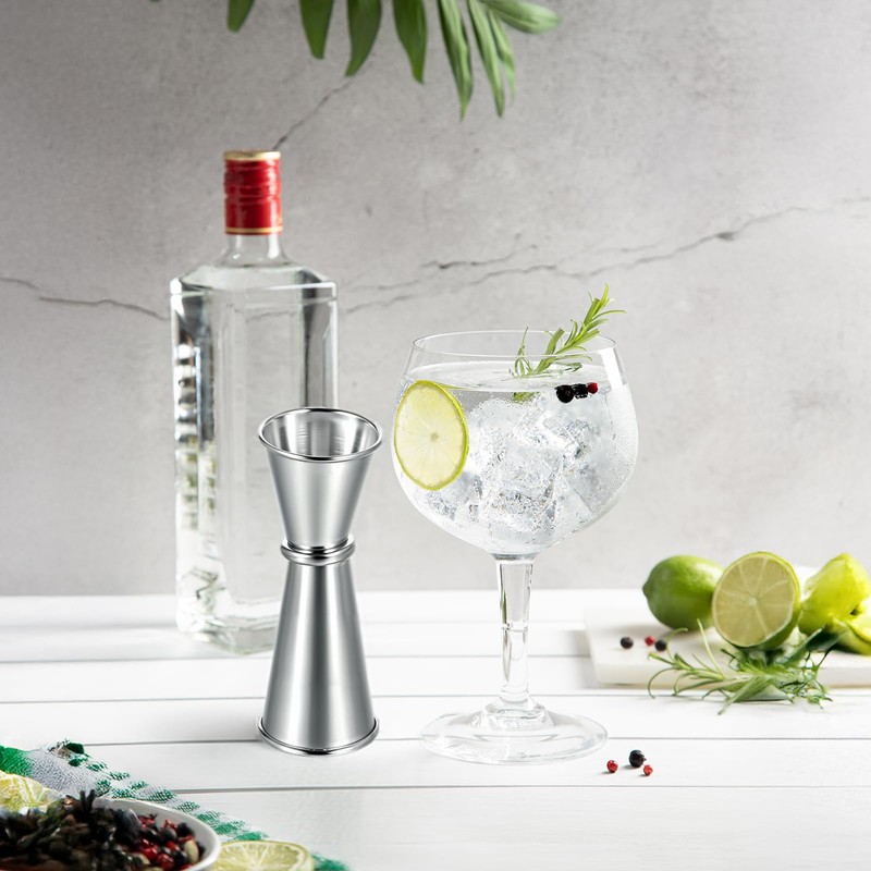 YBEATY 2 Pcs Bartending Jigger Double Jigger Stainless Steel Professional