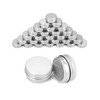 QWORK Pack of 30 Aluminium Cream Jars with Lid, Round