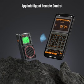 Raddy RF75A APP Control Shortwave Radio, Portable AM/FM/VHF/SW/WB Weather Radio, Pocket Radio Rechargeable w/ 9.85 Ft Wire Antenna