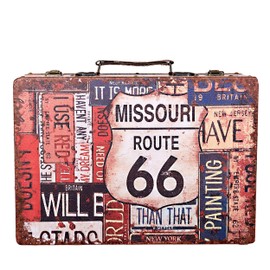 Birendy KD 1291 Chest Suitcase Set Wooden Chest Faux Leather Covered M-26 cm