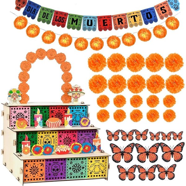 Dia De Los Muertos Altar Ofrenda, Wooden Day of The