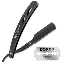 Kazakiri Razor (Professional Barber Supervision x Impressive Deep Shaving), Shaving, Face Shaving, 2 Blades (1 Blade), Men's, Western Razor, Single Blade, Instruction Manual Included, Black