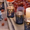 Volens 12pcs Assorted Navy Votive Candle Holders, Large Speckles Mercury