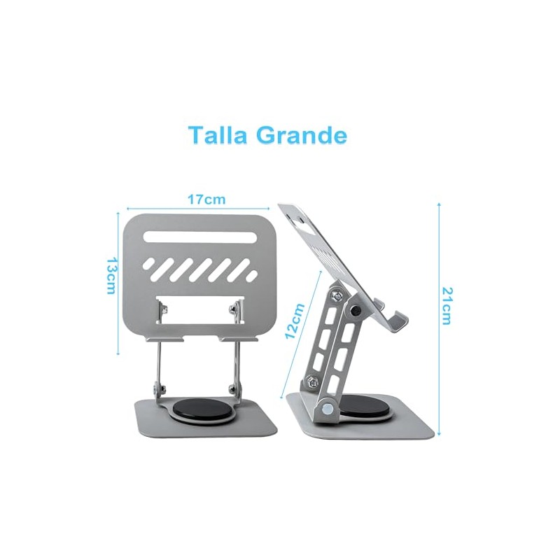 Eynshoo Soporte para Tablet Multiangulo Giratorio 360, Plata