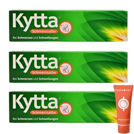 Kytta Pain Ointment for Pain and Swelling, Muscle Pain, Knee Joint Pain, Strains Sprains I with Comfrey Extract I Economy Set with Pharma Pearl Give-Away (3 x 150 g)