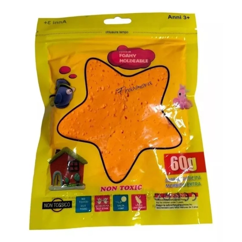 Movasa 3 Bolsas Foamy Moldeable 60g Color Manualidades