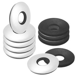 M METERXITY 10-Pack EPDM Bonded Sealing Rubber Washers, 304 Stainless Steel 3/8" x 1" OD Neoprene Rubber Washers Gasket for Bolts/Screws/Machinery/Ships/Roof