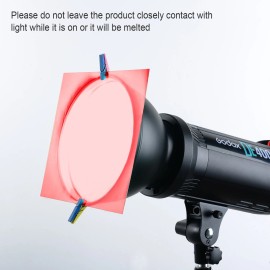 Pangda 9 Pack Gel Filter Colored Correction Gel Light Filter Transparent Color Film