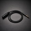 TRkin 6.35mm to XLR Cable KU-1M Durable Karaoke/Microphone/Electric Guitar Black