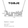 TGBJE Auntie Necklace Aunt Gift Birthday Gift for Auntie Aunt