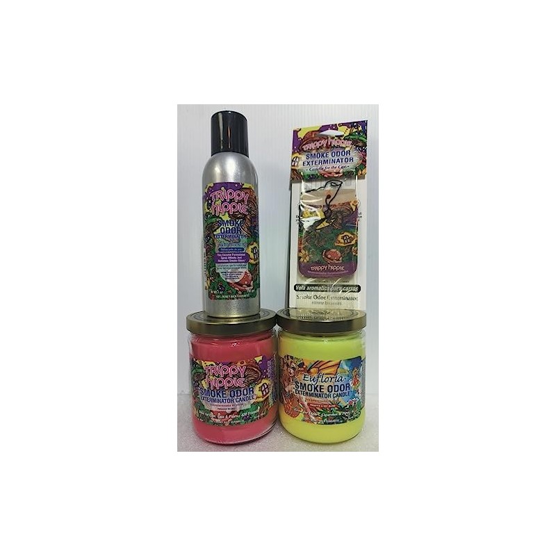Smoke Odor Trippy Hippie Smoke & Peppermint Odor Exterminator Bundle,